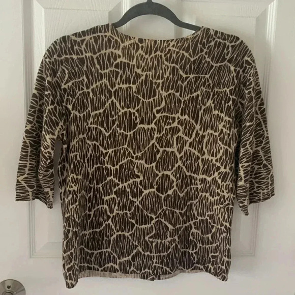Kenar cashmere animal print cardigan size medium - Picture 3 of 6